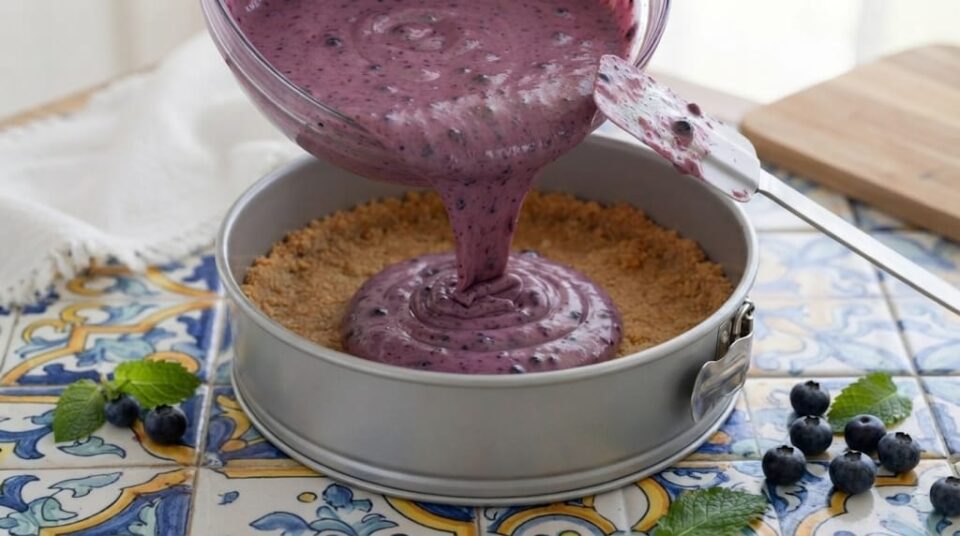 Cheesecake fit ai mirtilli cremosa e golosa​