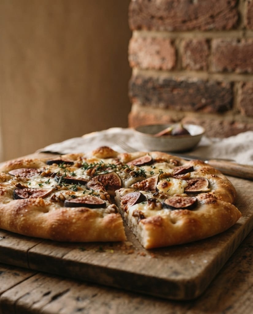 Focaccia con fichi e tuma