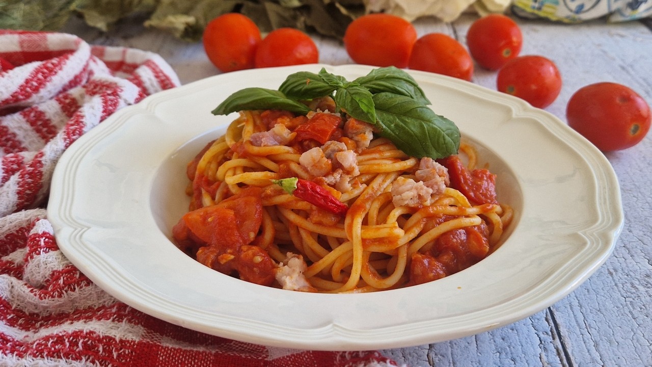 La pasta alla amatriciana