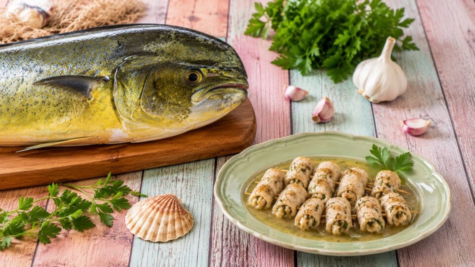 Involtini di lampuga o caponessa alla messinese
