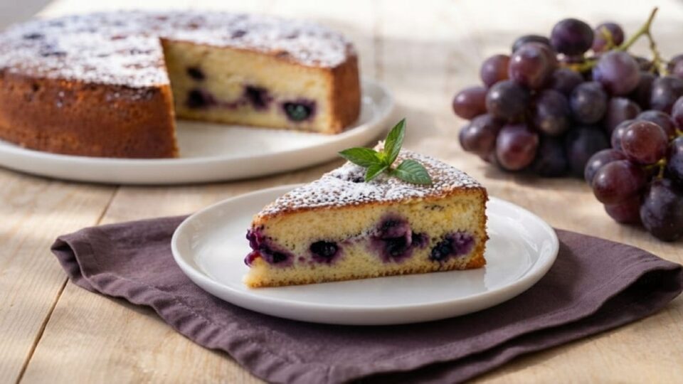 Torta soffice all'uva