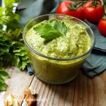 pesto di sedano e pomodorini