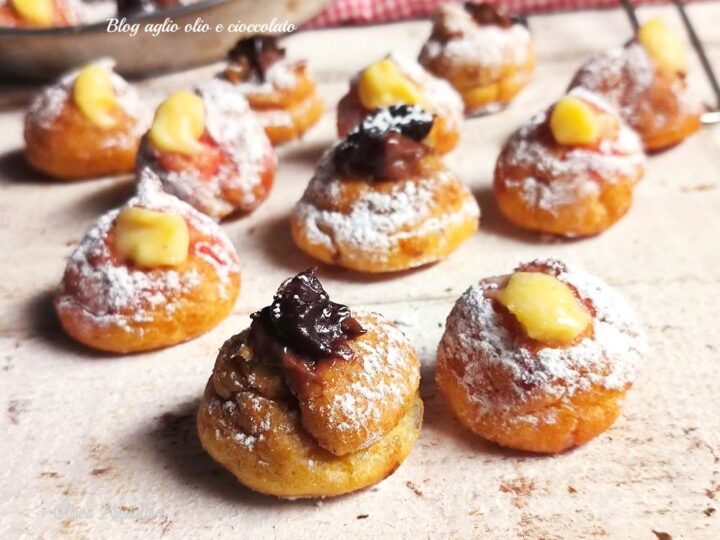 Bigne' perfetti in friggitrice ad aria leggeri e gonfi con crema e cioccolato, pronti in pochi minuti sono talmente buoni che farai fatica a smettere di mangiarli