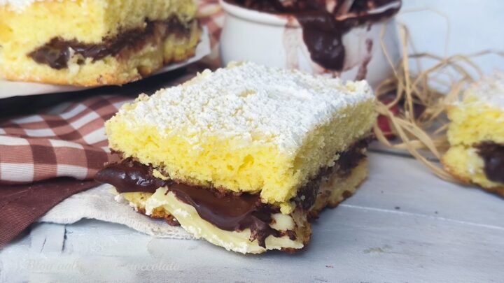 Torta furba con doppia crema al cioccolato soffice e cremosa