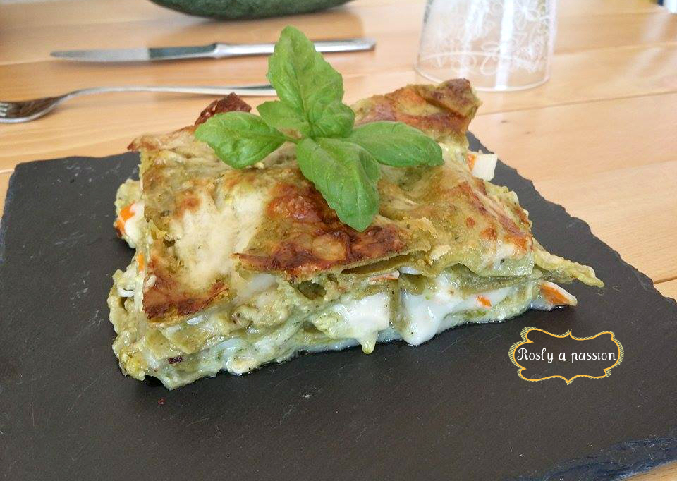 LASAGNA CON PESTO DI PISTACCHI ZUCCHINE E GAMBERI Rosly a passion for