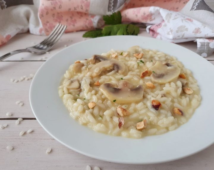 Risotto con funghi e nocciole Rosly a passion for pastry