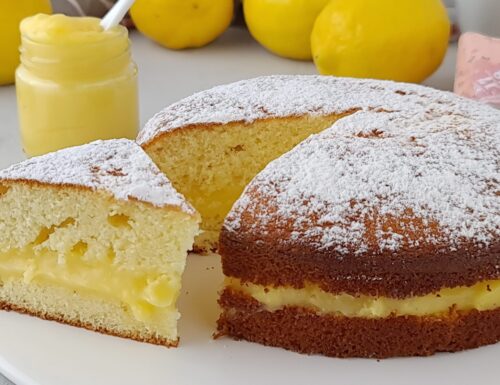 Torta farcita con crema al limone