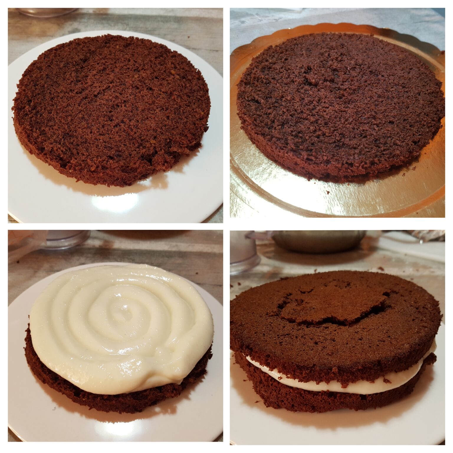 Torta al cacao farcita con crema al latte - Rosly a passion for pastry