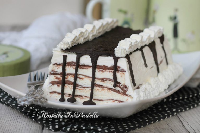 Torta Gelato Alla Panna, Cioccolato E Nutella. Senza Gelatiera