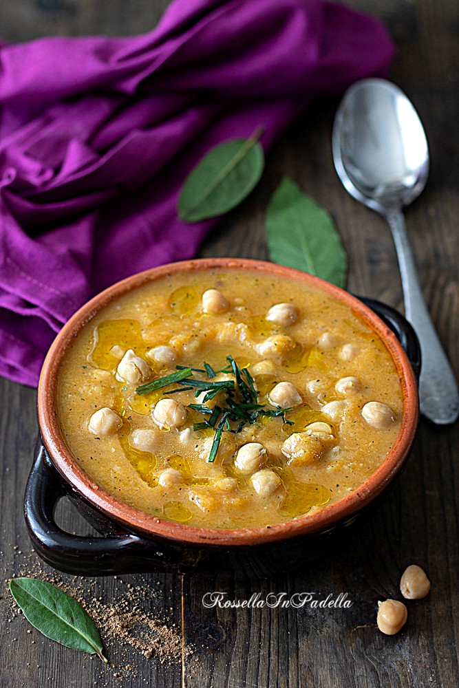 Zuppa cremosa di ceci e zucca