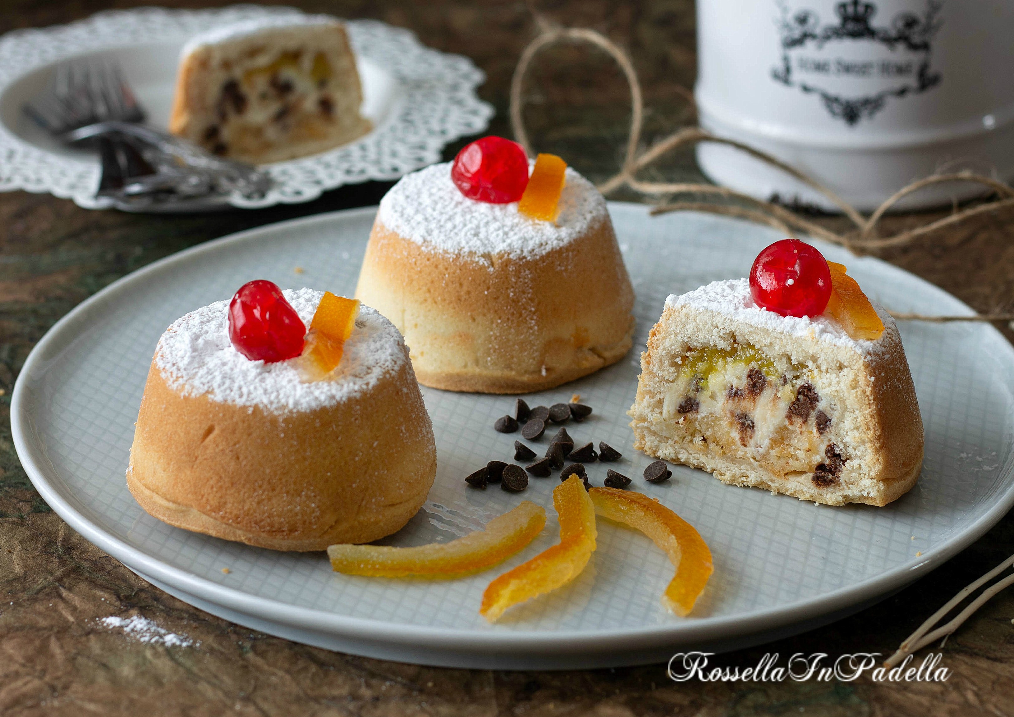 Cassate Ripiene Cassatine al forno con ricotta, cioccolato e marmellata di arance
