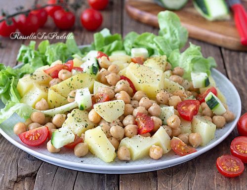 Ceci e patate in insalata