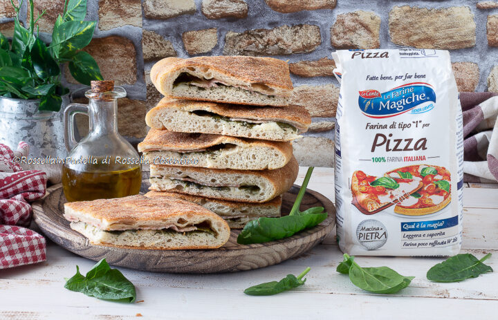 PIZZA CHIUSA AL PROSCIUTTO E SPINACI