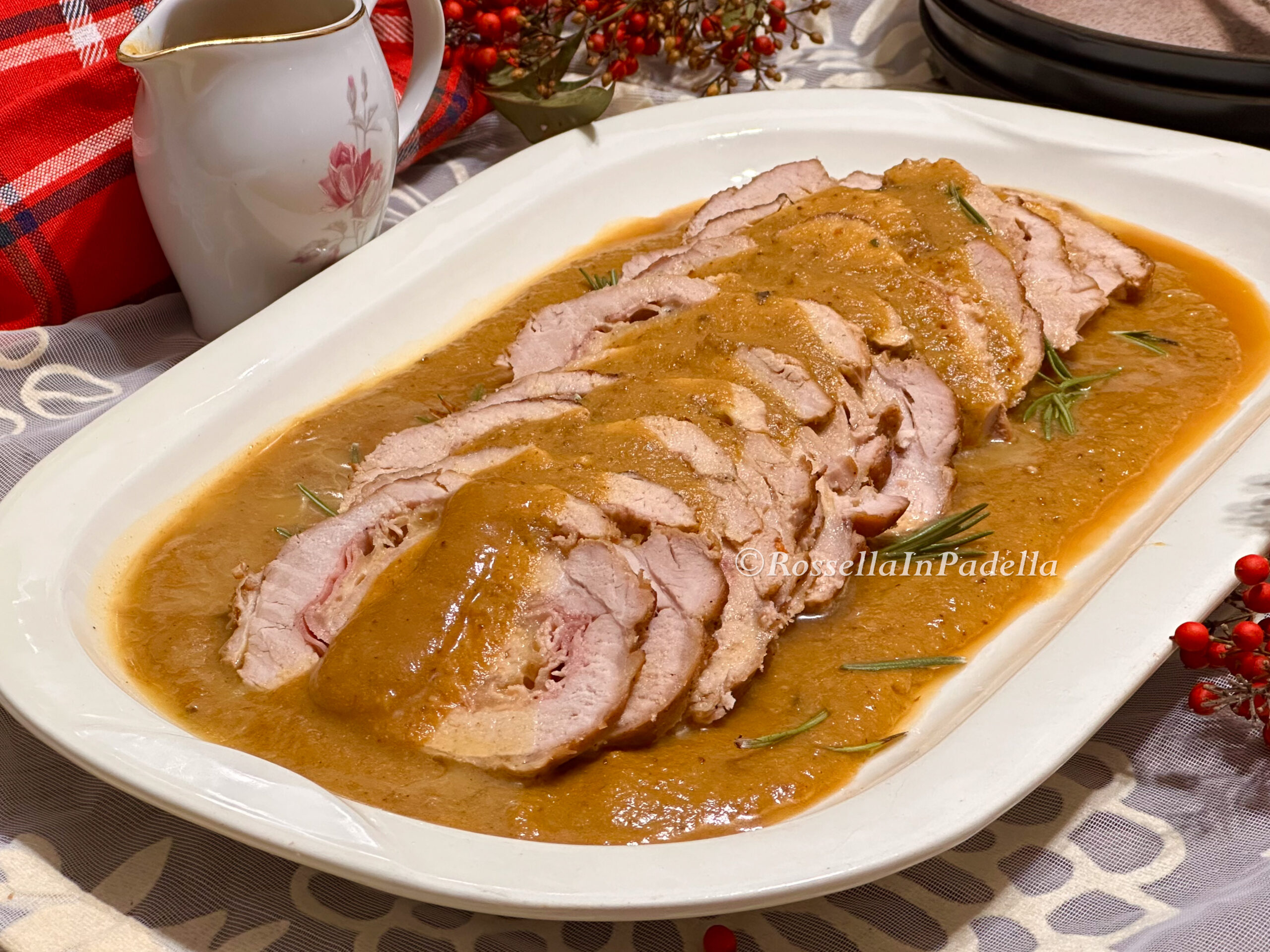 Arrosto di maiale farcito