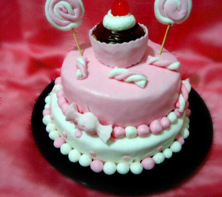 Candy cake, ricetta torta a due piani