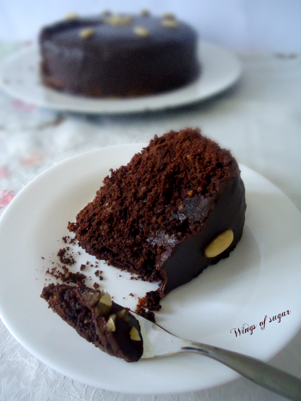 Torta cioccolato e mandorle - wings of sugar blog