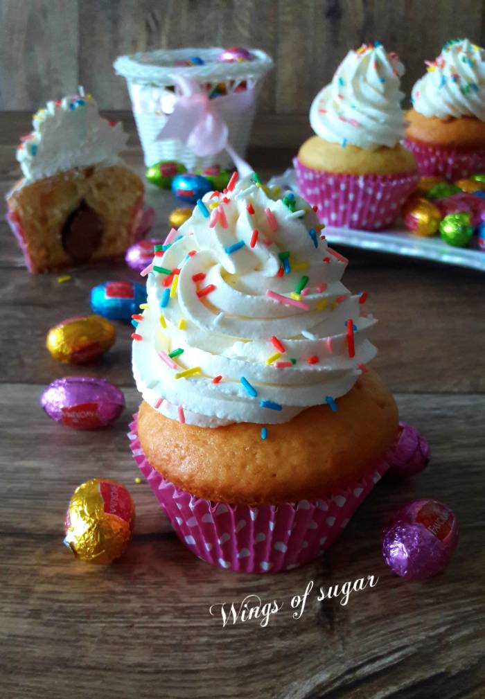 Cupcakes di Pasqua con sopresa al cioccolato- Wings of sugar blog