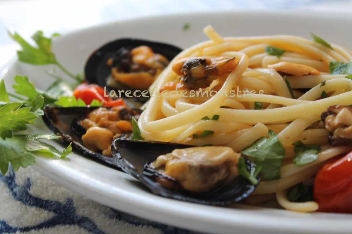 pasta con le cozze in bianco