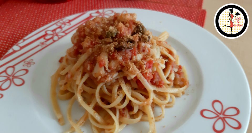 linguine con platessa alla mediterranea