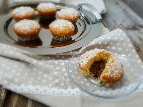Muffin con cocco e Nutella morbida