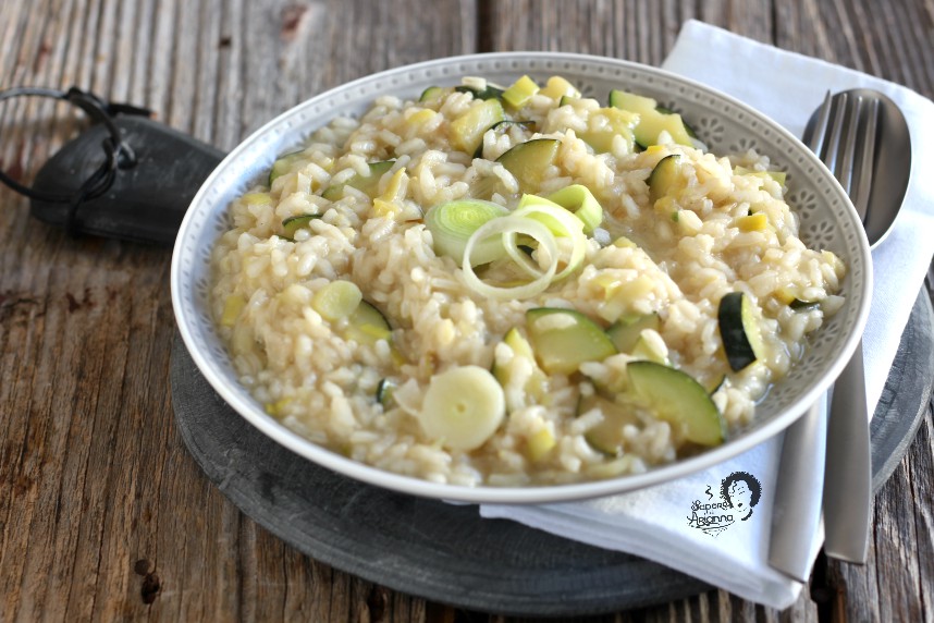 Risotto Porri e Zucchine leggero Sapore di Arianna