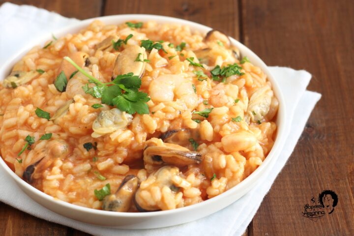 Risotto ai frutti di mare surgelati cremoso