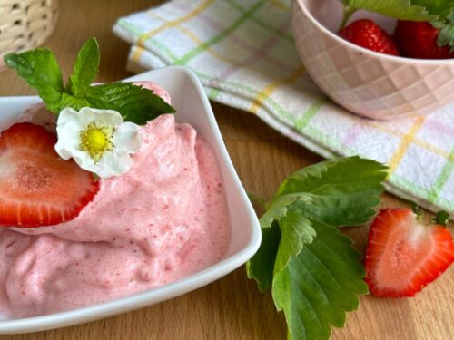 Gelato SENZA GELATIERA e SENZA LATTE CONDENSATO FRAGOLE  BANANA