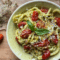 Pasta con pesto di pistacchio e pomodorini confit
