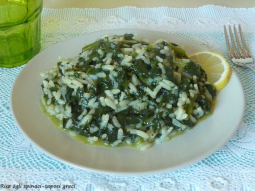 Spinach and rice