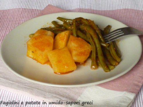 Stewed green beans and potatoes