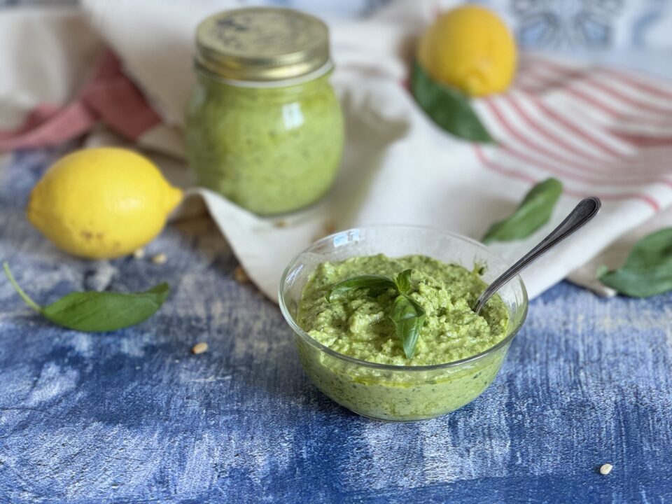 pesto di limoni, prezzemolo e basilico