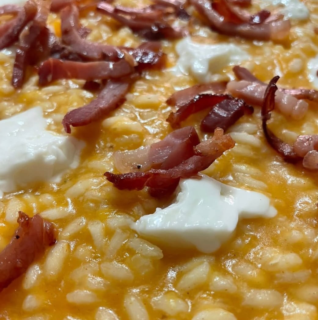 Risotto con zucca, speck croccante e stracchino - Blog di SassiGusto
