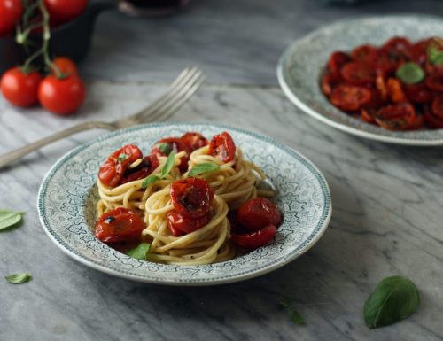 Spaghetti con pomodorini confit…