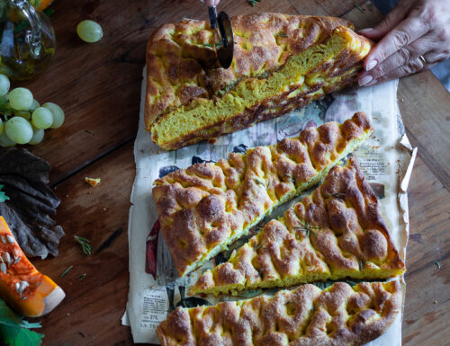 Focaccia alla zucca, a lunga lievitazione