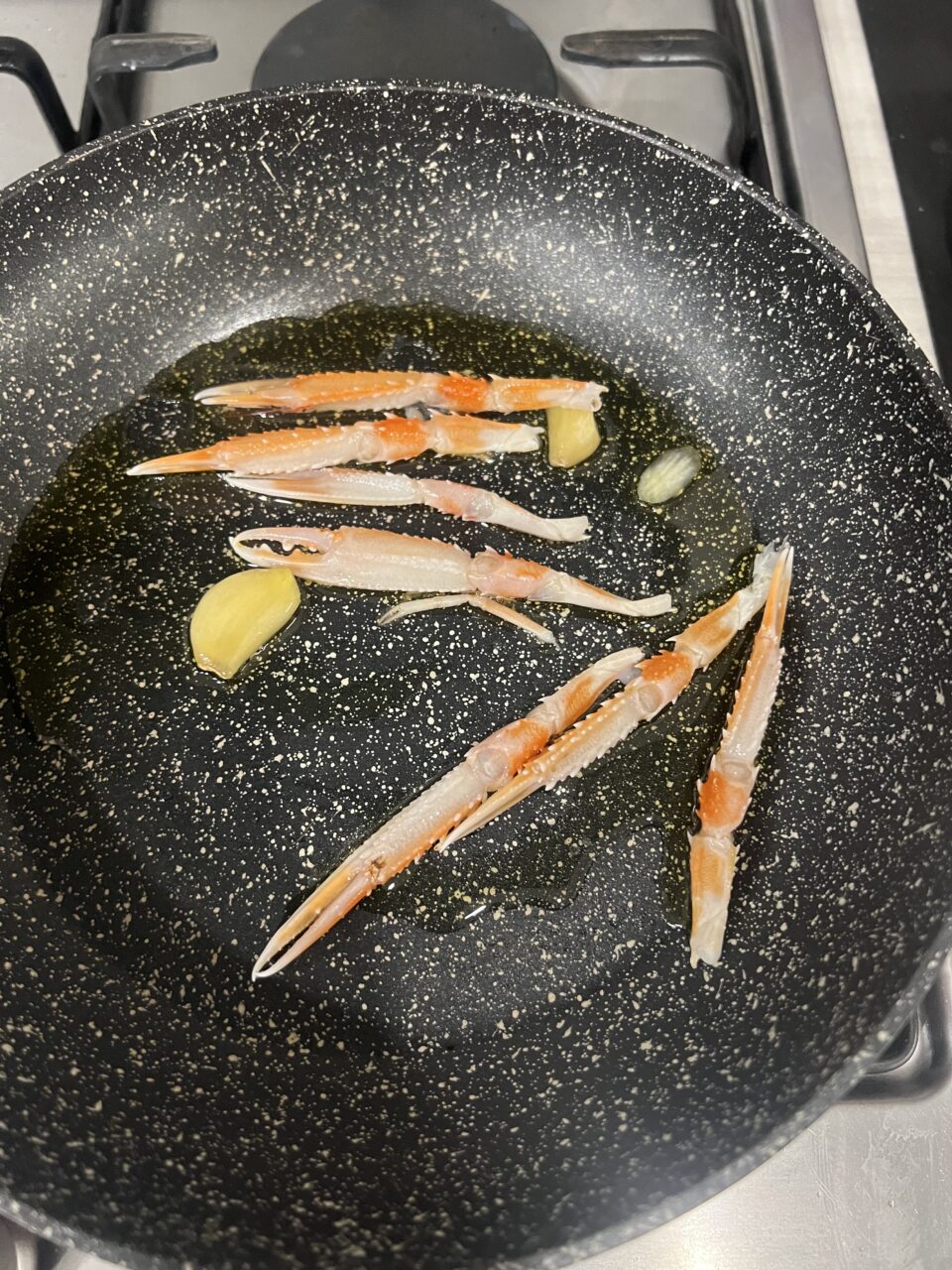 Spaghetti al limone e scampi