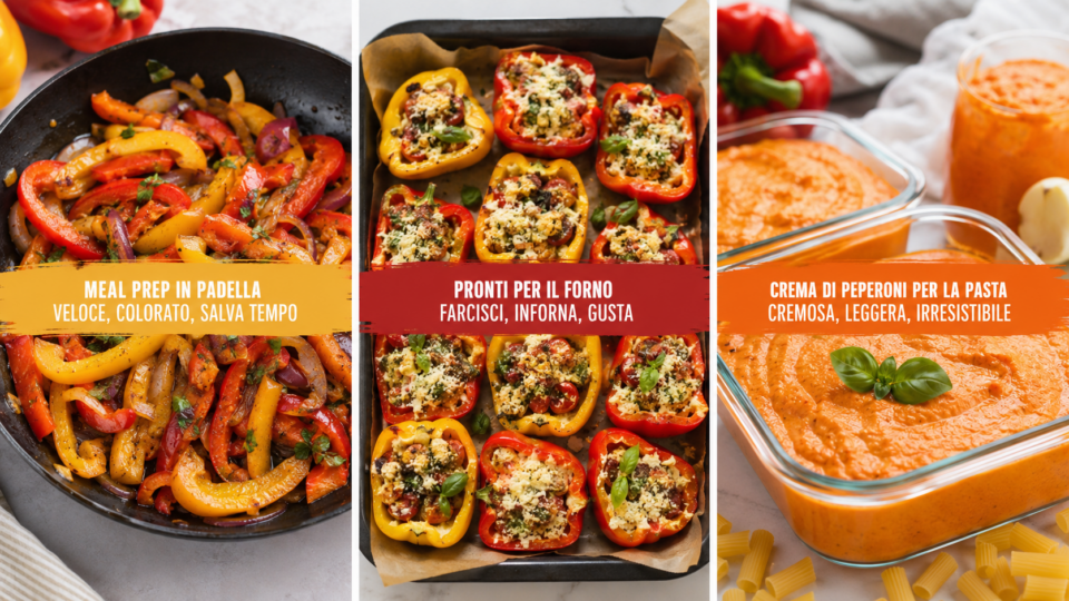 Meal prep con i peperoni