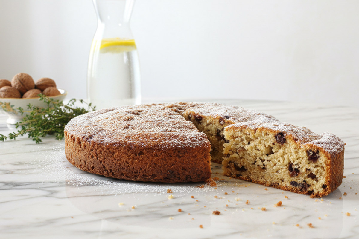 Ricetta della Torta alle noci con gocce di cioccolato senza glutine
