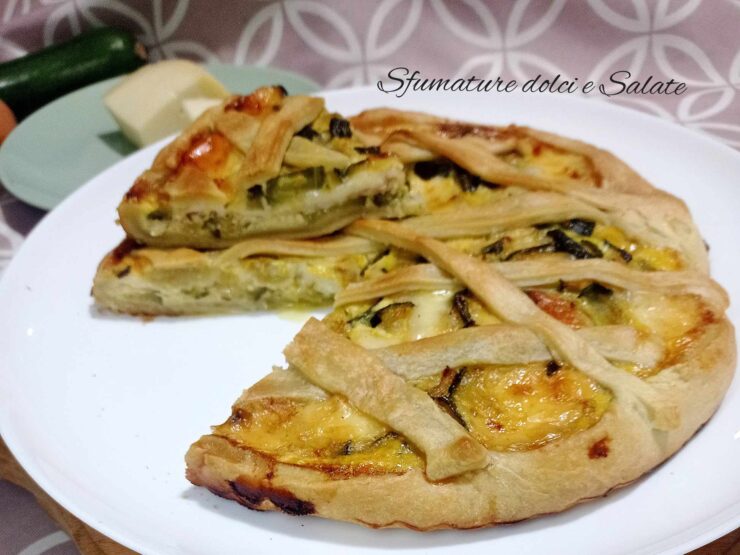 crostata salata con pasta brisè fatta in casa
