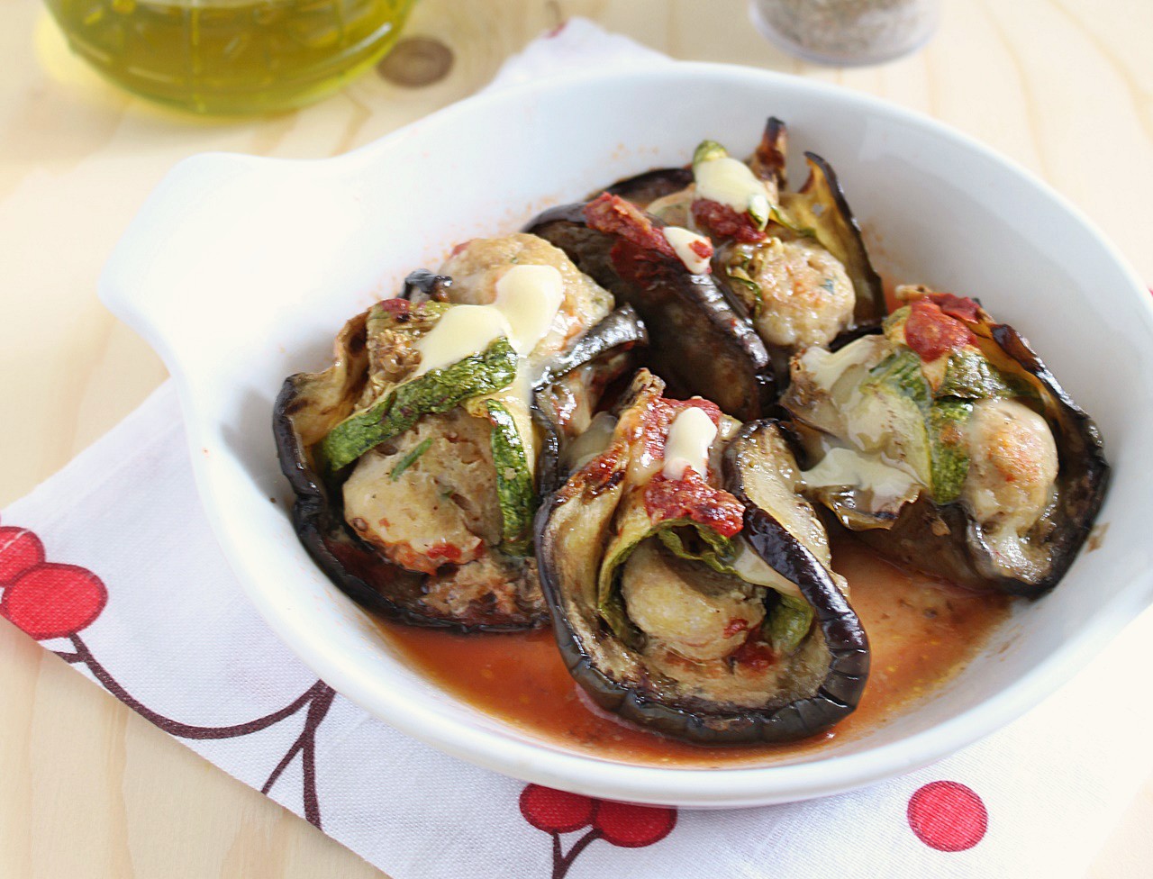 involtini con melanzane e zucchine