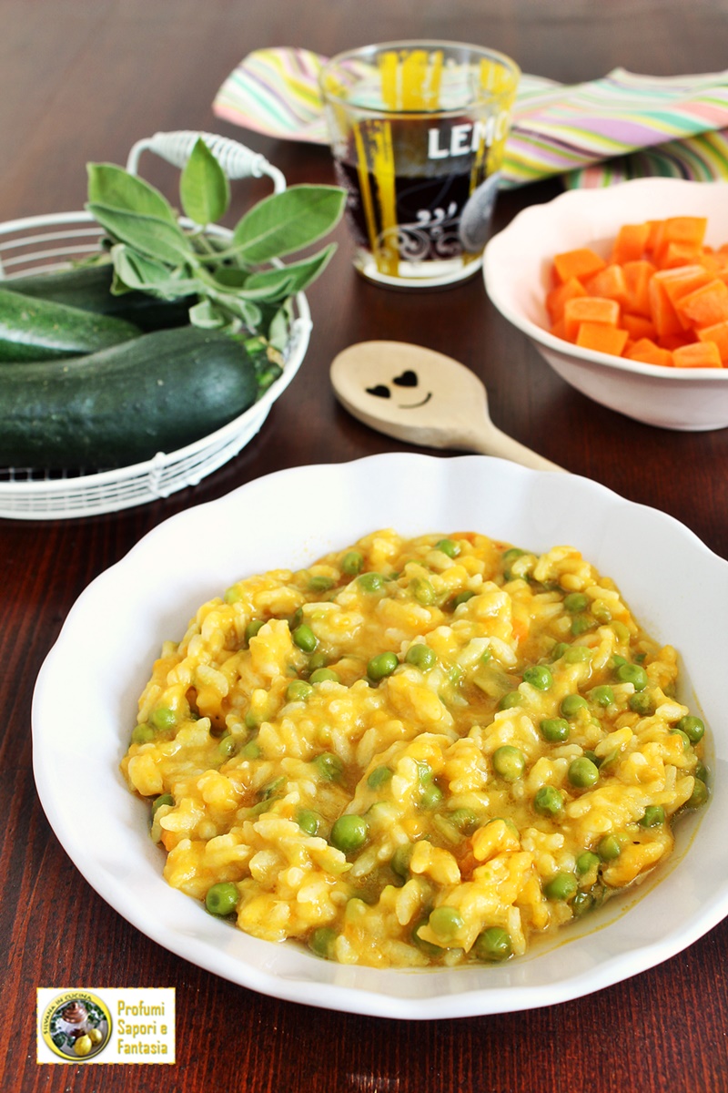 Risotto Con Zucca Zucchine E Piselli Profumi Sapori Fantasia