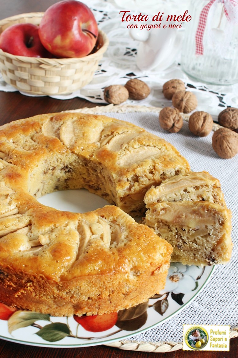 Torta di mele con yogurt e noci – Profumi Sapori & Fantasia