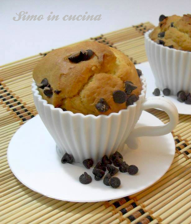 muffins con gocce di cioccolato