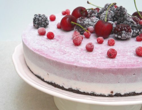 Cheesecake ai frutti di bosco senza cottura (no-bake berry cheesecake)