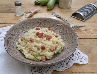 risotto con zucchine e pancetta