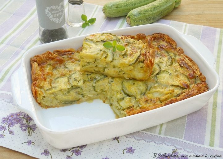 Torta salata con zucchine e mozzarella