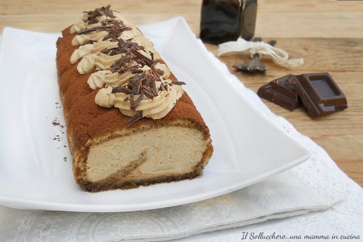 Rotolo di pavesini con mascarpone al caffè