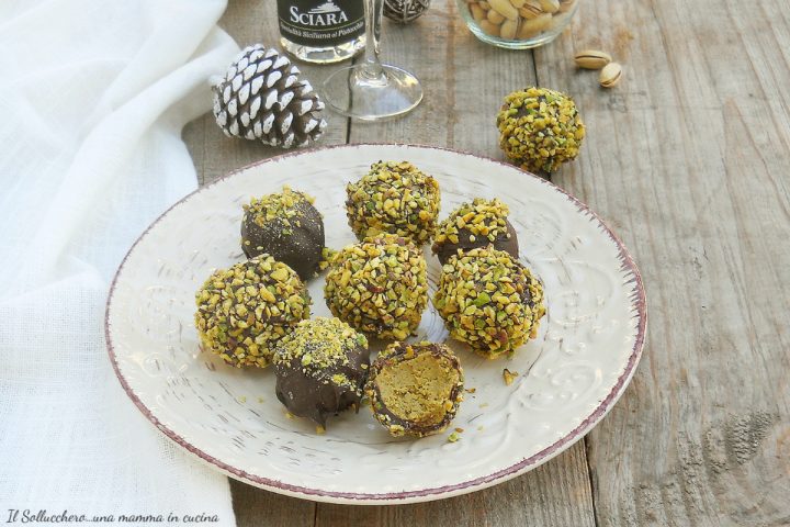 tartufini al pistacchio e cioccolato oriz