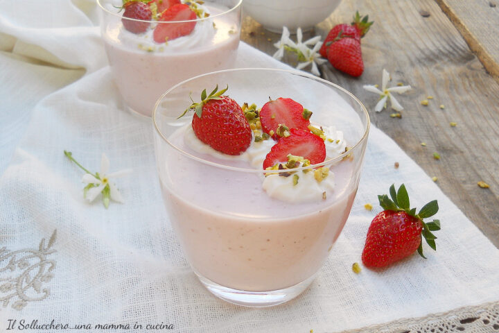 panna cotta alle fragole oriz