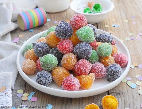 Mini castagnole colorate, morbide e leggerissime