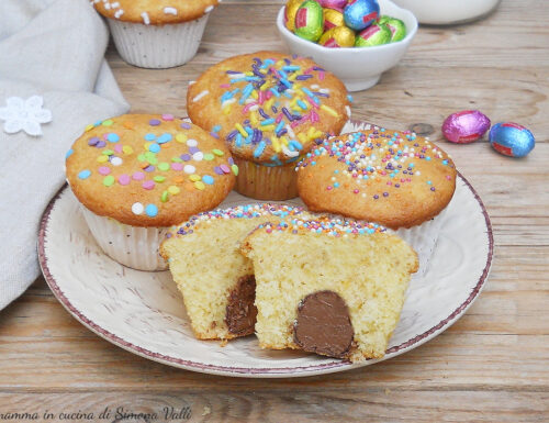 Muffin di Pasqua con ovetti di cioccolato